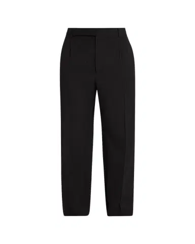 Saint Laurent Men's Wool Stripe Pleated Wide-Leg Trousers | Thumbnail 1 Saint Laurent Men's Wool Stripe Pleated Wide-Leg Trousers | Thumbnail 1