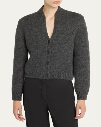 The Row Poynta Cashmere V-Neck Cardigan | Thumbnail 4 The Row Poynta Cashmere V-Neck Cardigan | Thumbnail 4