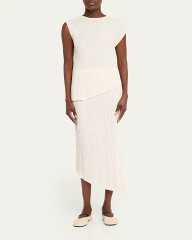 Issey Miyake Unfurling Pleats Sleeveless Asymmetric Top | Thumbnail 2 Issey Miyake Unfurling Pleats Sleeveless Asymmetric Top | Thumbnail 2