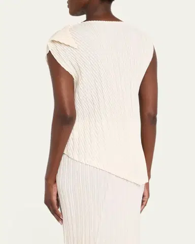 Issey Miyake Unfurling Pleats Sleeveless Asymmetric Top | Thumbnail 3 Issey Miyake Unfurling Pleats Sleeveless Asymmetric Top | Thumbnail 3