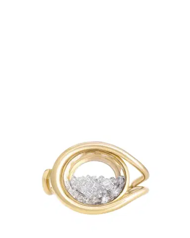 MORITZ GLIK 18K Yellow Gold Kaleidoscope Shaker Bote Open Ring with Diamonds | Thumbnail 1 MORITZ GLIK 18K Yellow Gold Kaleidoscope Shaker Bote Open Ring with Diamonds | Thumbnail 1