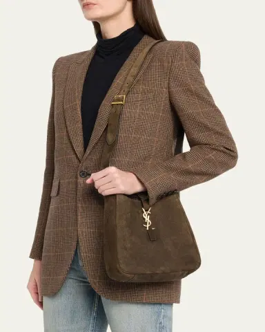 Saint Laurent Niki Small East-West Chevron Suede Shopping Bag | Thumbnail 2 Saint Laurent Niki Small East-West Chevron Suede Shopping Bag | Thumbnail 2