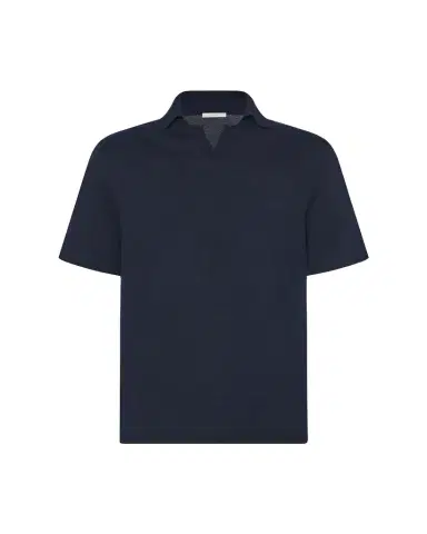 THE ROW Men's Savane Cotton-Cashmere Polo Shirt | Thumbnail 1 THE ROW Men's Savane Cotton-Cashmere Polo Shirt | Thumbnail 1