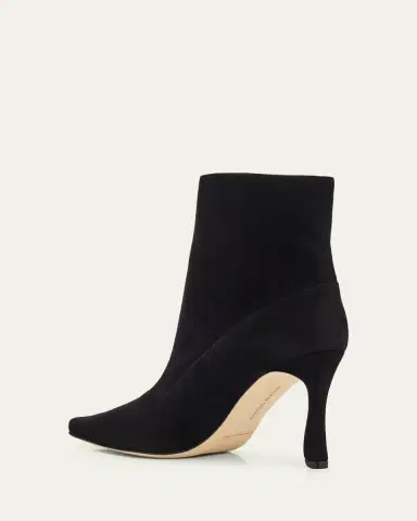 Manolo Blahnik 90mm Gostatu Suede Ankle Booties | Thumbnail 2 Manolo Blahnik 90mm Gostatu Suede Ankle Booties | Thumbnail 2