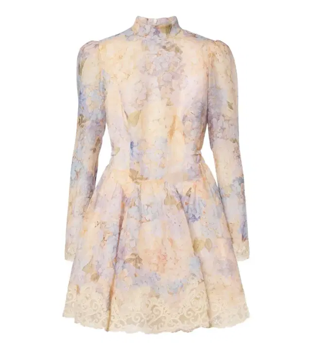 Valiant floral silk and linen minidress Valiant floral silk and linen minidress