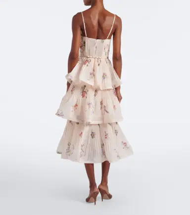 Zimmermann Floral pleated tiered bustier dress | Thumbnail 6 Zimmermann Floral pleated tiered bustier dress | Thumbnail 6