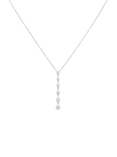 Wish Fine Jewelry 0.38ct Diamond 18K Gold Button Back Lariat Necklace | Thumbnail 1 Wish Fine Jewelry 0.38ct Diamond 18K Gold Button Back Lariat Necklace | Thumbnail 1