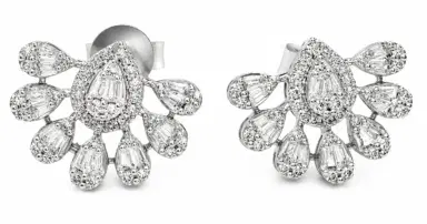 Wish Fine Jewelry 0.60ct Diamond 18K Gold Leaf Illusion Earrings | Thumbnail 1 Wish Fine Jewelry 0.60ct Diamond 18K Gold Leaf Illusion Earrings | Thumbnail 1