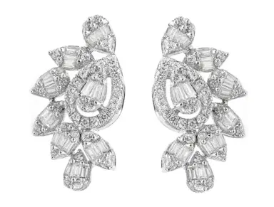 Wish Fine Jewelry 0.60ct Diamond 18K Gold Leaf Illusion Earrings | Thumbnail 1 Wish Fine Jewelry 0.60ct Diamond 18K Gold Leaf Illusion Earrings | Thumbnail 1