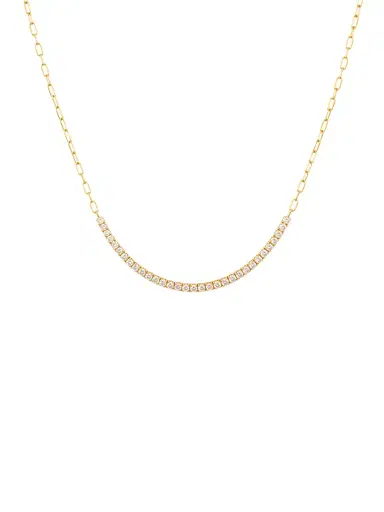 Wish Fine Jewelry 1.00ct Diamond 18K Gold Quarter Tennis Necklace | Thumbnail 1 Wish Fine Jewelry 1.00ct Diamond 18K Gold Quarter Tennis Necklace | Thumbnail 1