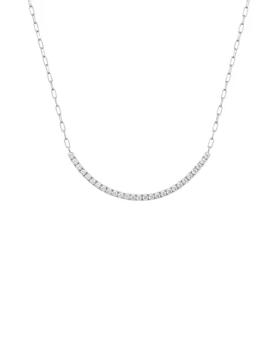 Wish Fine Jewelry 1.00ct Diamond 18K Gold Quarter Tennis Necklace | Thumbnail 1 Wish Fine Jewelry 1.00ct Diamond 18K Gold Quarter Tennis Necklace | Thumbnail 1