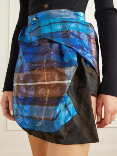 Vivienne Westwood Zora Asymmetric Pleated Checked Twill Mini Skirt | Thumbnail 5 Vivienne Westwood Zora Asymmetric Pleated Checked Twill Mini Skirt | Thumbnail 5