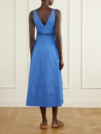 Posse Veda Broderie Anglaise Organic Cotton Poplin Midi Dress | Thumbnail 3 Posse Veda Broderie Anglaise Organic Cotton Poplin Midi Dress | Thumbnail 3