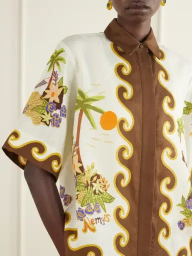 ALÉMAIS Island Cove Printed Linen Shirt | Thumbnail 4 ALÉMAIS Island Cove Printed Linen Shirt | Thumbnail 4