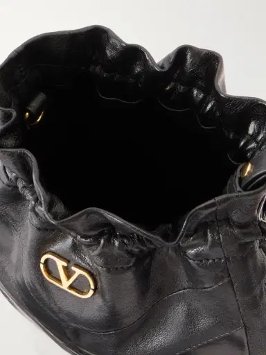 Valentino Garavani Buckette Logo-embellished Drawstring Leather Shoulder Bag | Thumbnail 6 Valentino Garavani Buckette Logo-embellished Drawstring Leather Shoulder Bag | Thumbnail 6