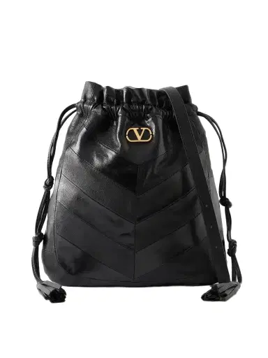 Valentino Garavani Buckette Logo-embellished Drawstring Leather Shoulder Bag | Thumbnail 1 Valentino Garavani Buckette Logo-embellished Drawstring Leather Shoulder Bag | Thumbnail 1