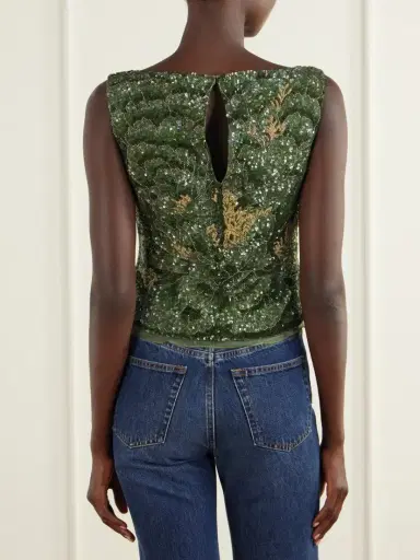 Clio Peppiatt Sequined Crepe Blouse | Thumbnail 3 Clio Peppiatt Sequined Crepe Blouse | Thumbnail 3