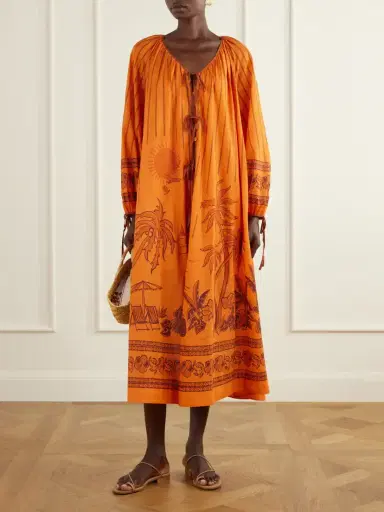 ALÉMAIS Boathouse Printed Cotton-voile Midi Dress | Thumbnail 2 ALÉMAIS Boathouse Printed Cotton-voile Midi Dress | Thumbnail 2