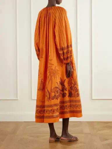 ALÉMAIS Boathouse Printed Cotton-voile Midi Dress | Thumbnail 3 ALÉMAIS Boathouse Printed Cotton-voile Midi Dress | Thumbnail 3