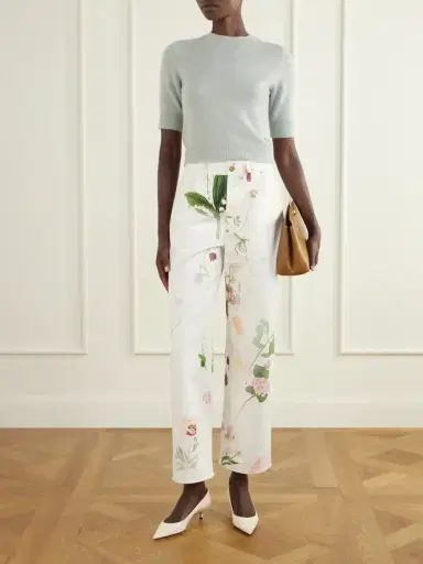 Oscar de la Renta Floral-print High-rise Straight-leg Jeans | Thumbnail 2 Oscar de la Renta Floral-print High-rise Straight-leg Jeans | Thumbnail 2
