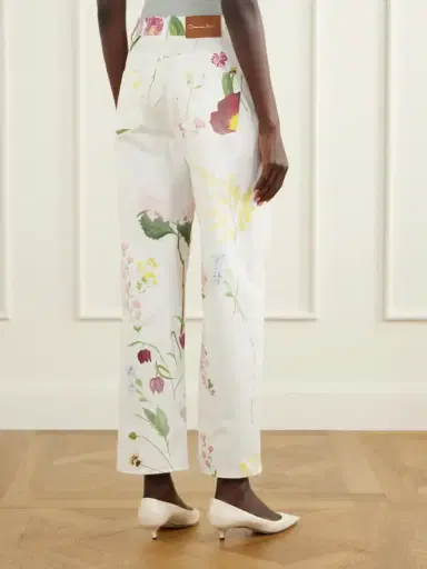Oscar de la Renta Floral-print High-rise Straight-leg Jeans | Thumbnail 3 Oscar de la Renta Floral-print High-rise Straight-leg Jeans | Thumbnail 3
