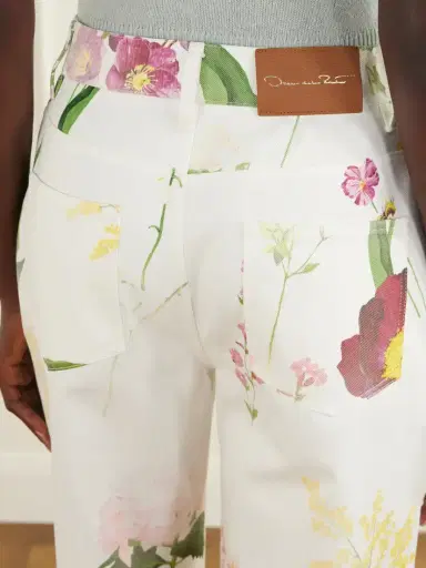 Oscar de la Renta Floral-print High-rise Straight-leg Jeans | Thumbnail 4 Oscar de la Renta Floral-print High-rise Straight-leg Jeans | Thumbnail 4