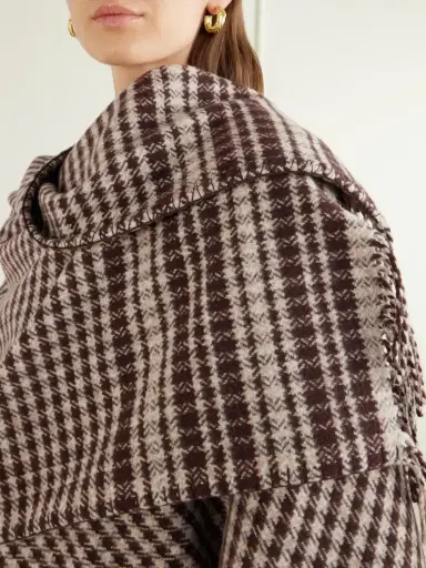 Purdey Sheperd's Checked Wool Poncho | Thumbnail 4 Purdey Sheperd's Checked Wool Poncho | Thumbnail 4