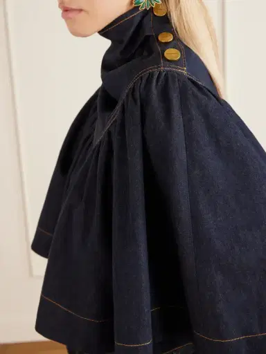 Zimmermann Cape-effect Denim Top | Thumbnail 4 Zimmermann Cape-effect Denim Top | Thumbnail 4