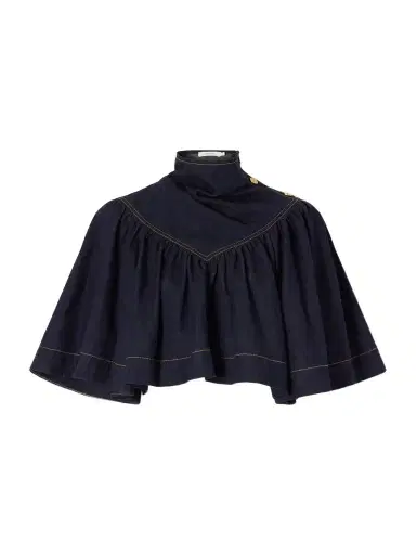 Zimmermann Cape-effect Denim Top | Thumbnail 1 Zimmermann Cape-effect Denim Top | Thumbnail 1