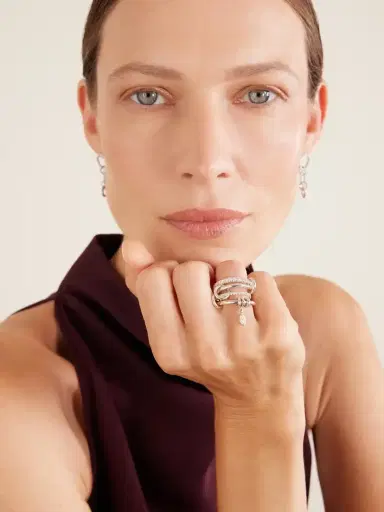 Spinelli Kilcollin Inara Set Of Four Sterling Silver Diamond Rings | Thumbnail 2 Spinelli Kilcollin Inara Set Of Four Sterling Silver Diamond Rings | Thumbnail 2