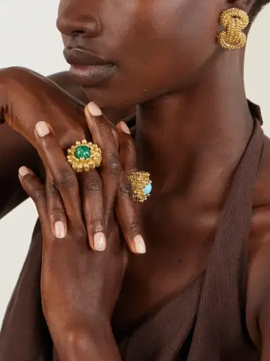 PAOLA SIGHINOLFI Lia 18-karat Gold-plated Pewter And Resin Ring | Thumbnail 2 PAOLA SIGHINOLFI Lia 18-karat Gold-plated Pewter And Resin Ring | Thumbnail 2