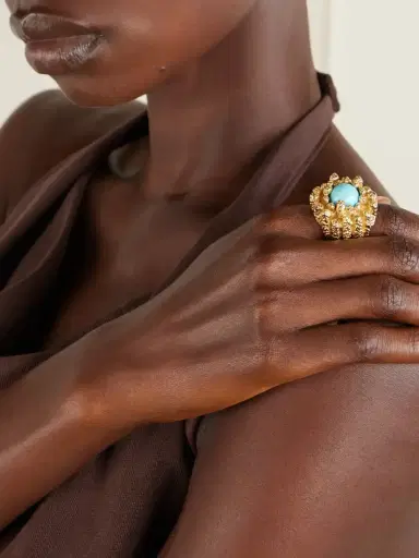 PAOLA SIGHINOLFI Lia 18-karat Gold-plated Pewter And Resin Ring | Thumbnail 3 PAOLA SIGHINOLFI Lia 18-karat Gold-plated Pewter And Resin Ring | Thumbnail 3