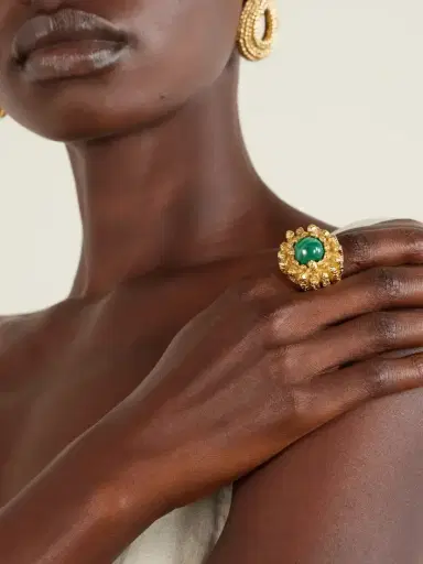 PAOLA SIGHINOLFI Lia 18-karat Gold-plated Pewter And Resin Ring | Thumbnail 3 PAOLA SIGHINOLFI Lia 18-karat Gold-plated Pewter And Resin Ring | Thumbnail 3