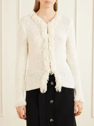 Proenza Schouler Nilo Textured-jacquard Wool-blend Cardigan | Thumbnail 3 Proenza Schouler Nilo Textured-jacquard Wool-blend Cardigan | Thumbnail 3