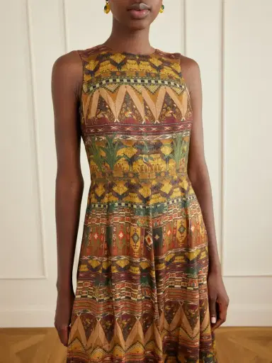 Emporio Sirenuse Clodette Desert Printed Woven Silk-blend Maxi Dress | Thumbnail 4 Emporio Sirenuse Clodette Desert Printed Woven Silk-blend Maxi Dress | Thumbnail 4