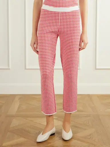 Posse Micah Checked Jersey Straight-leg Capri Pants | Thumbnail 3 Posse Micah Checked Jersey Straight-leg Capri Pants | Thumbnail 3