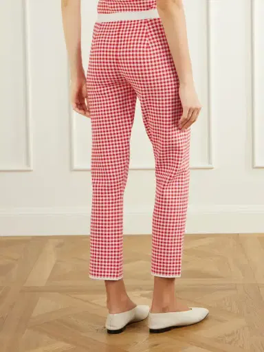 Posse Micah Checked Jersey Straight-leg Capri Pants | Thumbnail 4 Posse Micah Checked Jersey Straight-leg Capri Pants | Thumbnail 4