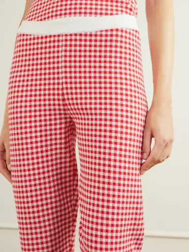Posse Micah Checked Jersey Straight-leg Capri Pants | Thumbnail 5 Posse Micah Checked Jersey Straight-leg Capri Pants | Thumbnail 5