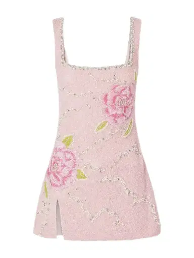 Clio Peppiatt Peony Embellished Stretch-mesh Mini Dress | Thumbnail 1 Clio Peppiatt Peony Embellished Stretch-mesh Mini Dress | Thumbnail 1