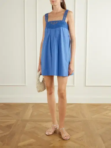 Posse Veda Broderie Anglaise Organic Cotton Poplin Mini Dress | Thumbnail 2 Posse Veda Broderie Anglaise Organic Cotton Poplin Mini Dress | Thumbnail 2