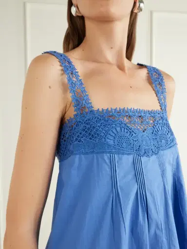 Posse Veda Broderie Anglaise Organic Cotton Poplin Mini Dress | Thumbnail 4 Posse Veda Broderie Anglaise Organic Cotton Poplin Mini Dress | Thumbnail 4