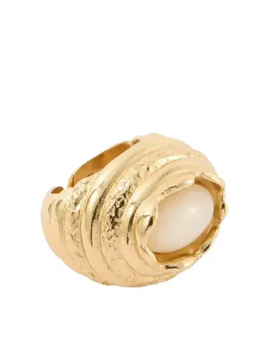 PAOLA SIGHINOLFI Amanda 18-karat Gold-plated Pewter And Resin Ring | Thumbnail 1 PAOLA SIGHINOLFI Amanda 18-karat Gold-plated Pewter And Resin Ring | Thumbnail 1