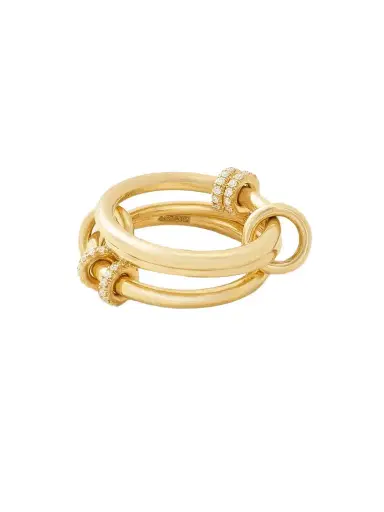 Spinelli Kilcollin Jovie Set Of Three 18-karat Gold Diamond Rings | Thumbnail 1 Spinelli Kilcollin Jovie Set Of Three 18-karat Gold Diamond Rings | Thumbnail 1
