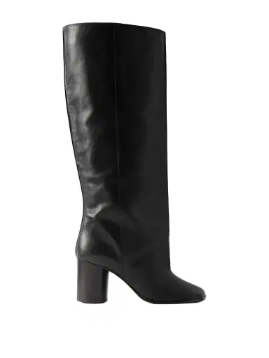 Lemaire Crease Leather Knee Boots | Thumbnail 1 Lemaire Crease Leather Knee Boots | Thumbnail 1