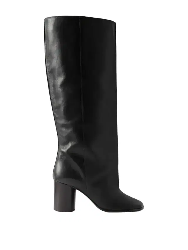 Crease Leather Knee Boots Crease Leather Knee Boots