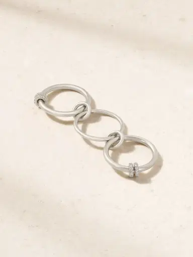 Spinelli Kilcollin Jovie Set Of Three Sterling Silver Diamond Rings | Thumbnail 3 Spinelli Kilcollin Jovie Set Of Three Sterling Silver Diamond Rings | Thumbnail 3