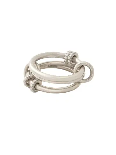 Spinelli Kilcollin Jovie Set Of Three Sterling Silver Diamond Rings | Thumbnail 1 Spinelli Kilcollin Jovie Set Of Three Sterling Silver Diamond Rings | Thumbnail 1