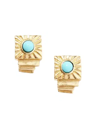PAOLA SIGHINOLFI Kabala 18-karat Gold-plated Pewter Turquoise Ring | Thumbnail 1 PAOLA SIGHINOLFI Kabala 18-karat Gold-plated Pewter Turquoise Ring | Thumbnail 1