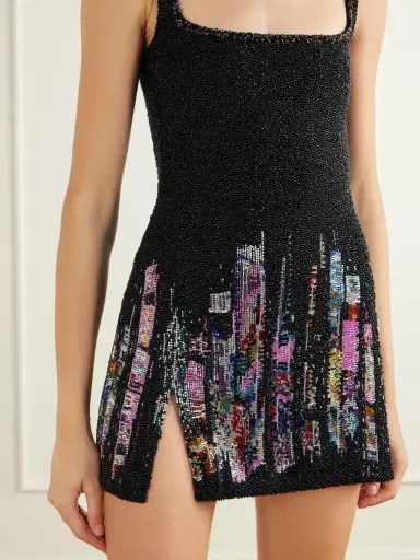Clio Peppiatt Tokyo Embellished Stretch-mesh Mini Dress | Thumbnail 4 Clio Peppiatt Tokyo Embellished Stretch-mesh Mini Dress | Thumbnail 4