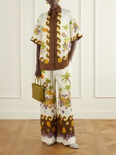 ALÉMAIS Island Cove Printed Linen Wide-leg Pants | Thumbnail 2 ALÉMAIS Island Cove Printed Linen Wide-leg Pants | Thumbnail 2